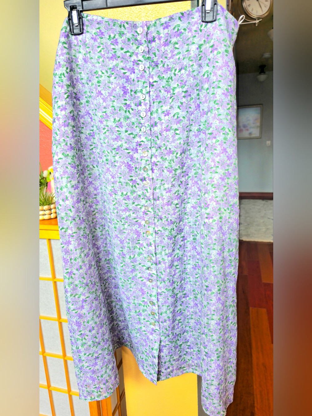 Little Things Violets Midi Skirt Size Large